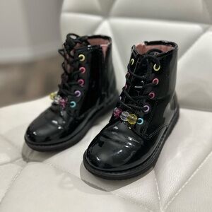 The Children's Place Black Kids Boots with Colorful Beads